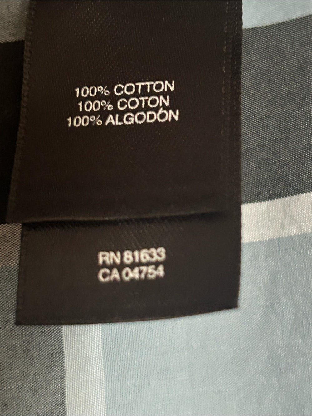 Mens Kenneth Cole N.Y. light blue w/black plaid long-sleeve button-front shirt - Picture 5 of 12